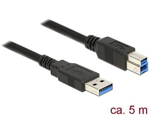 DELOCK Cable USB 3.0 Type-A male > USB 3.0 Type-B male 5.0 m juodas