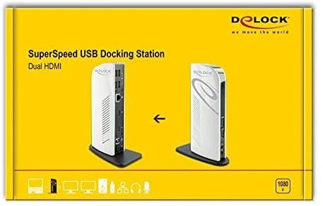 Delock USB prijungimo stotis Dual HDMI Full HD / USB 3.2 / LAN / garso
