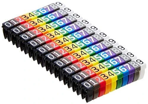 DELOCK Cable Marker Clips 0-9 įvairių spalvų 100 vnt