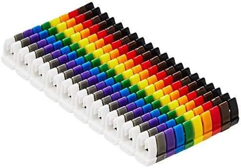 DELOCK Cable Marker Clips 0-9 įvairių spalvų 100 vnt