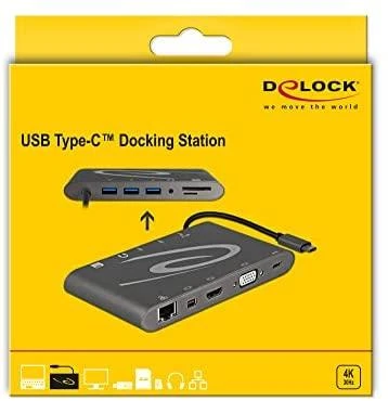 DELOCK USB Type-C 3.1 prijungimo stotis 4K 30 Hz