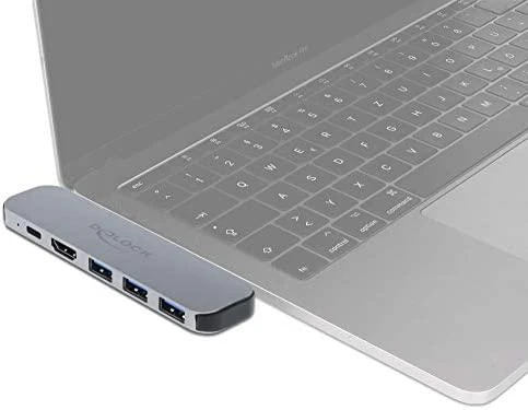 „Delock“ prijungimo stotelė, skirta „MacBook Dual HDMI 4K / PD / Hub“.