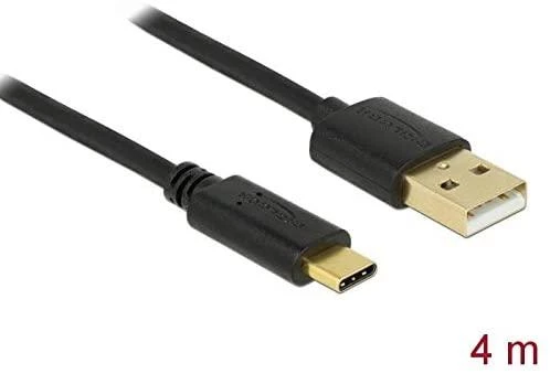 Delock kabelis USB 2.0 Type-A kištukas > Type-C™ 2.0 kištukas 4,0 m juodas