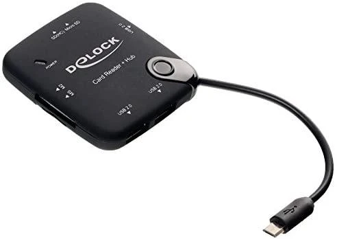 Delock mobilusis kortelių skaitytuvas OTG SD + Micro SD išmaniesiems telefonams