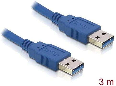 Kabelis USB Delock USB-A - USB-A 3 m Mėlyna (82536)