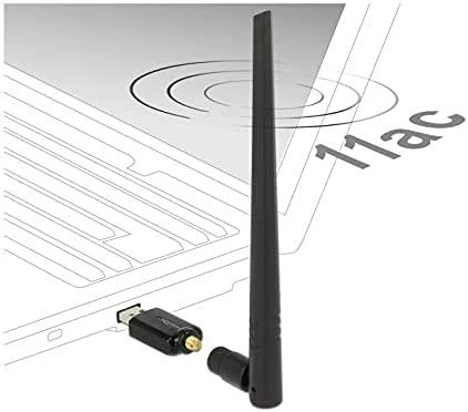 „Delock WLAN USB3.0 Stick“ dviejų juostų 2,4/5 GHz WLAN_AC 867+300 išorinė antena