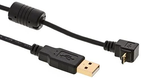 Delock Atrakinimo kabelis USB-A kištukas > USB mikro-B kištukas, pasuktas 90° aukštyn / žemyn
