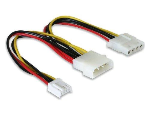 Delock Molex x2 – 4 kontaktų 0,2 m daugiaspalvis (82111)