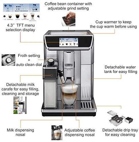 Kavos aparatas DELONGHI ECAM650.85.MS Fully-automatinis, 1450W, Inox/Juodas color