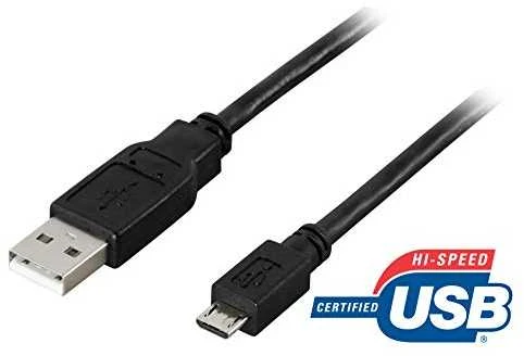 Kabelis DELTACO USB 2.0, 5 pin, 0.25m, juodas / USB-299S