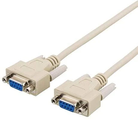 DELTACO nulinis modemo kabelis DB9ho-ho 5m DEL-25B
