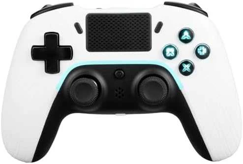 PS4/PC/Android/iOS valdiklis DELTACO GAMING Bluetooth, 2 programuojami makrokomandos mygtukai, baltas / GAM-139-W