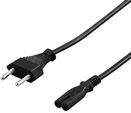 Kabelis DELTACO CEE 7/16 į IEC 60320 C7, max 250V / 2.5A, 1m, juodas / DEL-109AA