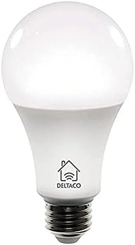 DELTACO SMART HOME LED lemputė, E27, WiFI 2.4GHz, 9W, 810lm, 2700K; 6500K, 220 ;240 V, balta SH-LE27W