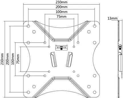 „DELTACO Office“, fiksuotas tv laikiklis, 23 "-42", 25 kg, 75x75-200x200 / ARM-0101