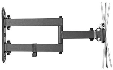 Sieninis laikiklis DELTACO OFFICE pilno judesio, 23"-42", pakreipiamas, pasukamas, 25kg, juodas / ARM-0253
