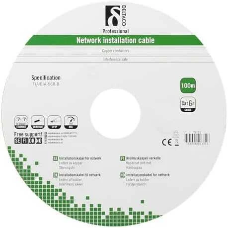 Lauko Kabelis DELTACO S / FTP Cat6a 100m, CAT6a / TP-52