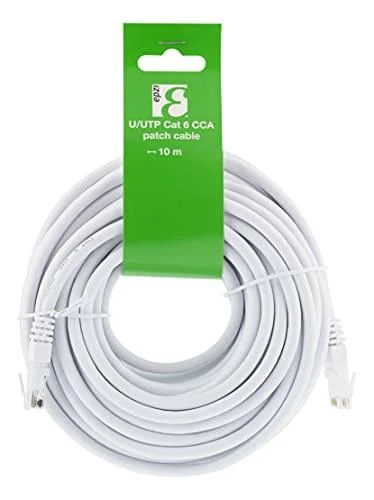 Deltaco U / UTP Cat6 kabelis, CCA, 10m, 250MHz EPZI baltas / TP-610V-CCA