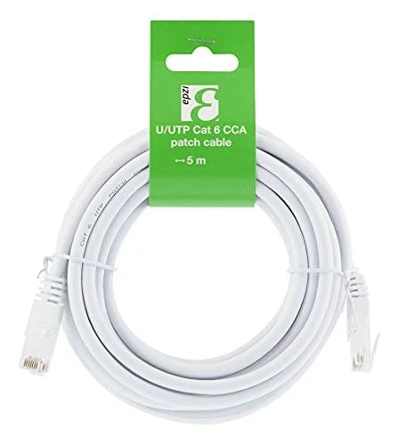 Deltaco U / UTP Cat6 kabelis, CCA, 5m, 250MHz EPZI baltas / TP-65V-CCA