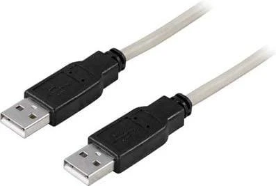 Kabelis DELTACO USB 2.0, Type A ha - Type A ha, 5m / USB2-10
