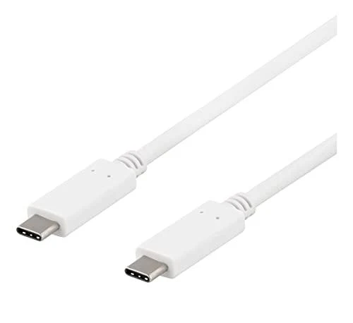 DELTACO USB-C į USB-C laidas, 1m, 10Gbps, 100W 5A, USB 3.1 Gen 2, USBC-1407