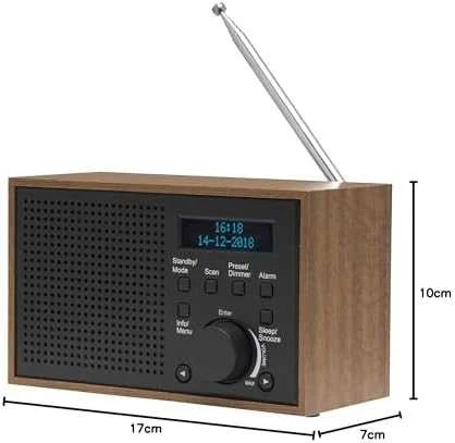 Denver DAB-46DARK Pilkas radijo imtuvas Internetas Analoginis ir skaitmeninis Juoda, Ruda