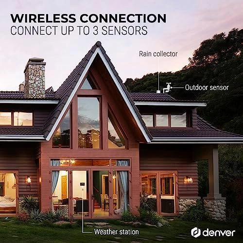 DNV Denver WS-650 skaitmeninė oro stotelė Balta AC-Baterija