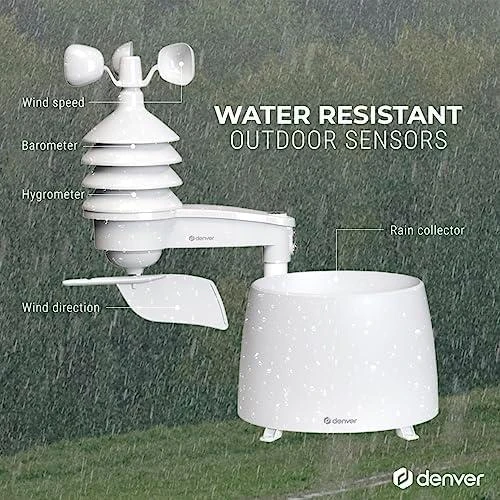 DNV Denver WS-650 skaitmeninė oro stotelė Balta AC-Baterija