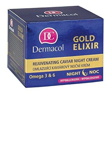 Dermacol Gold Eliksyras Night Skin Kreminis moterims, 50 ml