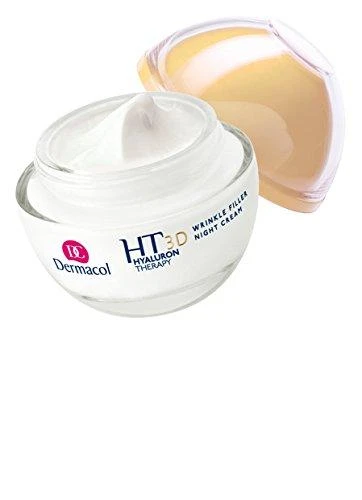 Dermacol 3D Hyaluron Therapy Night Skin Kreminis moterims, 50 ml