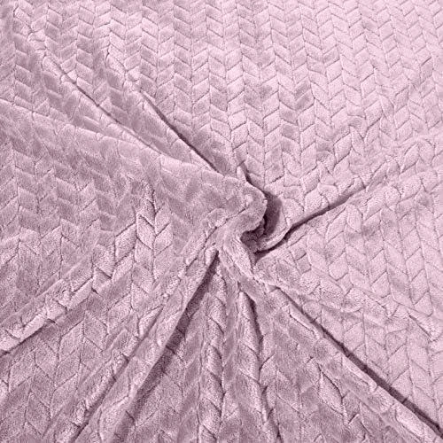 Eurofirany DESIGN 91 CINDY Minkštas ir švelnus pledas su įspaustu raštu, 170X210 cm, spalva: pudrinė