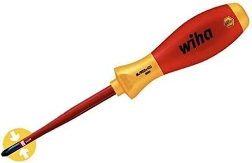 Atsuktuvas WIHA SoftFinish® electric slimFix PlusMinus / Pozidriv SL / PZ2 x 100 mm