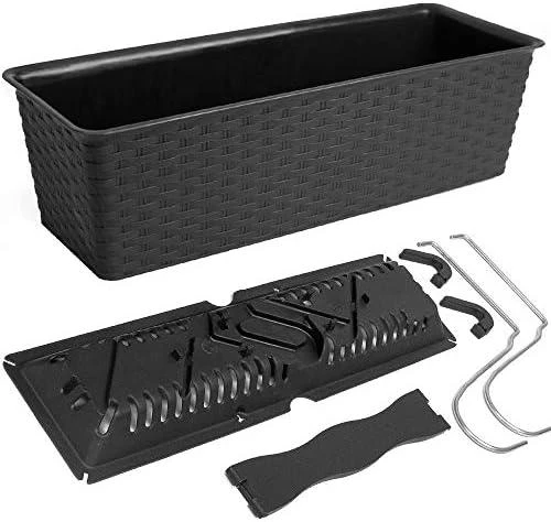 Prosperplast Lovelis su laikikliu Ratolla Antracyt, 38,6 x 15,4 x 14,2 cm