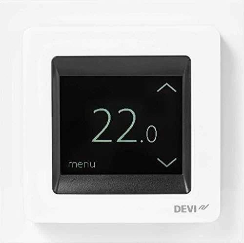 Devi elektroninis termostatas DEVIreg Touch 230V 16A 5-35 ° C IP21 sniegas (140F1071)