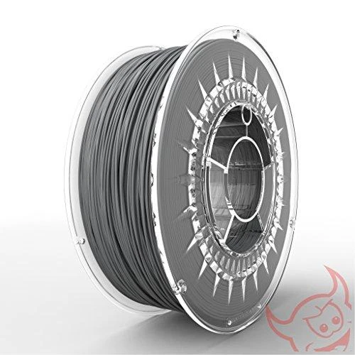 PLA 1.75mm pilka gija ant skaidrios ritės