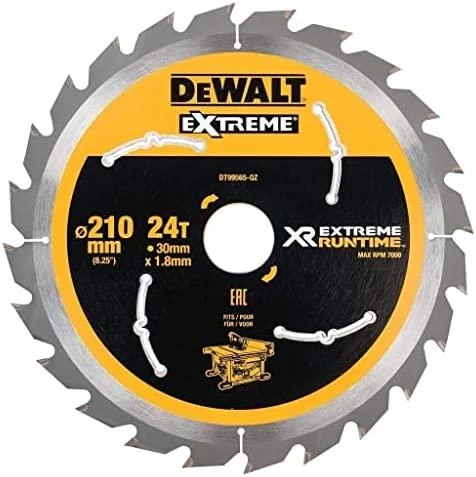 Pjovimo diskas Dewalt 210mm X 30mm 36T, DT99566-QZ