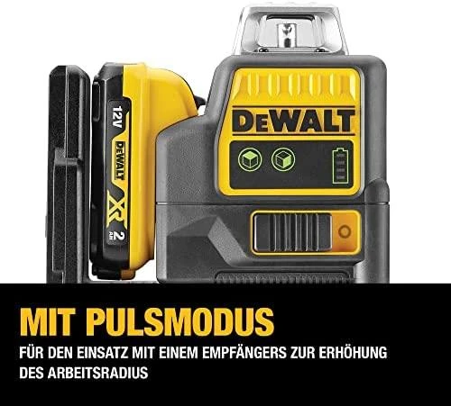 Lazerinis nivelyras DeWalt DCE0811D1G, žalias, 1x2.0Ah