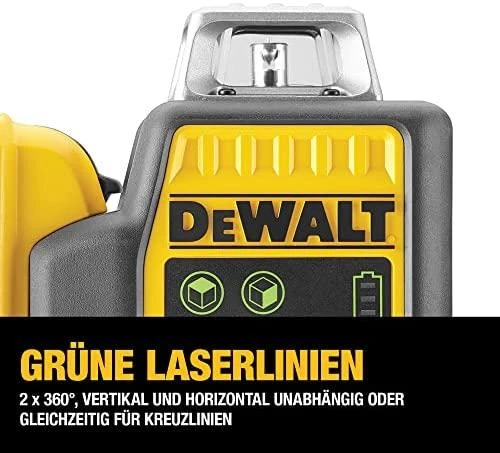 Lazerinis nivelyras DeWalt DCE0811D1G, žalias, 1x2.0Ah