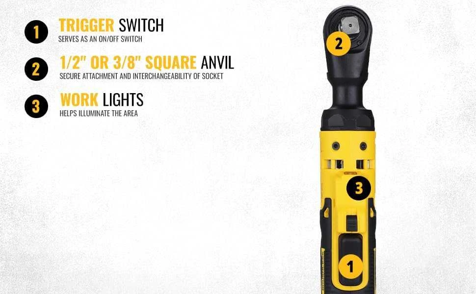 Akumuliatorinė terkšlė DeWalt DCF512N-XJ; 95 Nm; 1/2''; 18 V (Be akumuliatoriaus ir pakrovėjo)
