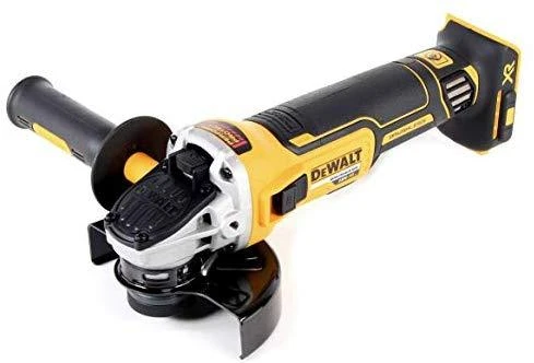 Kampinis šlifuoklis  DEWALT DCG405N be akumuliatoriaus ir kroviklio