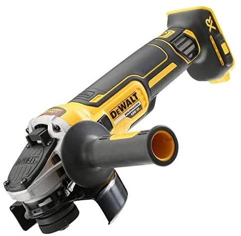 Kampinis šlifuoklis  DEWALT DCG405N be akumuliatoriaus ir kroviklio