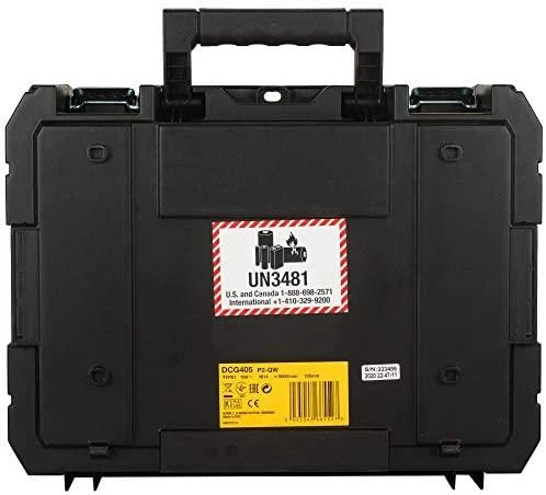 DeWalt akumuliatorinis kampinis šlifuoklis DCG405P2-QW, 18V, 2x5Ah