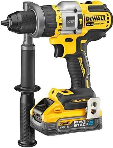 Dewalt 18V XR DCD999 akumuliatorinis gręžtuvas su papildoma rankena