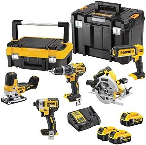 Akumuliatorinių įrankių rinkinys DeWalt DCK500P3T-QW; 18 V; 3x5,0 Ah akum.