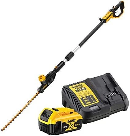 DEWALT akumuliatorinės gyvatvorių žirklės ilgu kotu DCMPH566P1 18V 55cm 1x5,0Ah