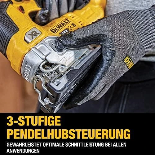 DEWALT akumuliatorinis siaurapjūklis DCS335NT 18V be akumuliatoriaus ir kroviklio su lagaminu TSTAK