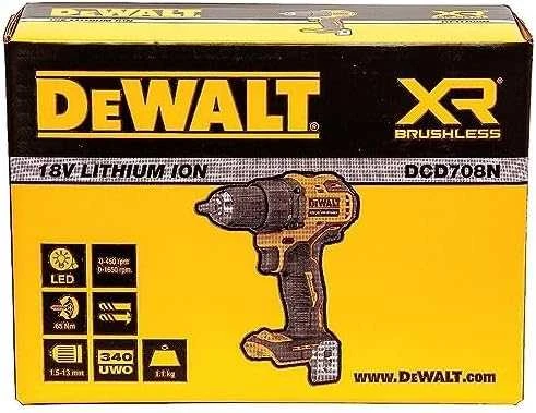Suktuvas-gręžtuvas DeWalt DCD708N-XJ; 18 V (Be akumuliatoriaus ir pakrovėjo)