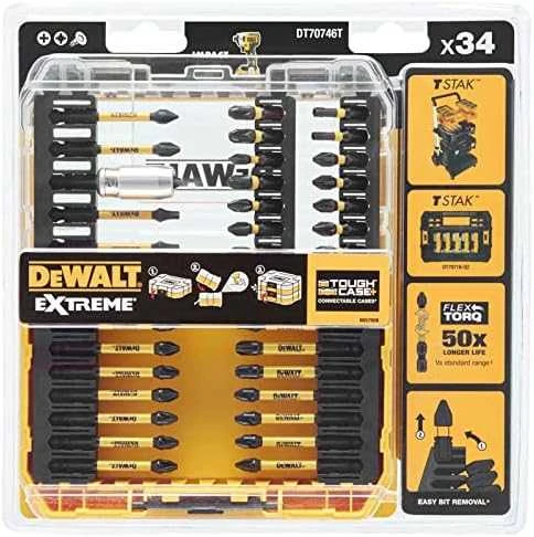 Sukimo antgalių rinkinys DeWalt DT70746T; 34 vnt.