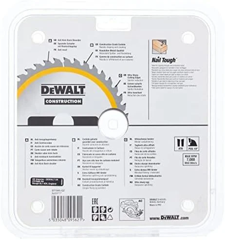 Pjovimo diskas medienai DeWalt Construction; 190x30 mm; Z40