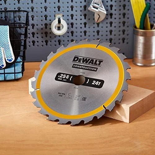 Pjovimo diskas medienai DeWalt; 250x3x30,0 mm; Z24; 10°